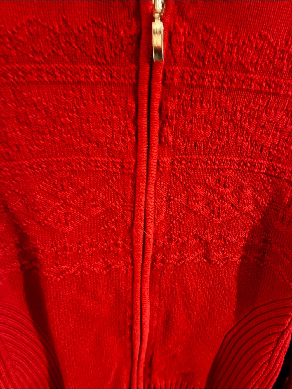 Eddie Bauer Vintage red Sweater Size M - mock neck full zip